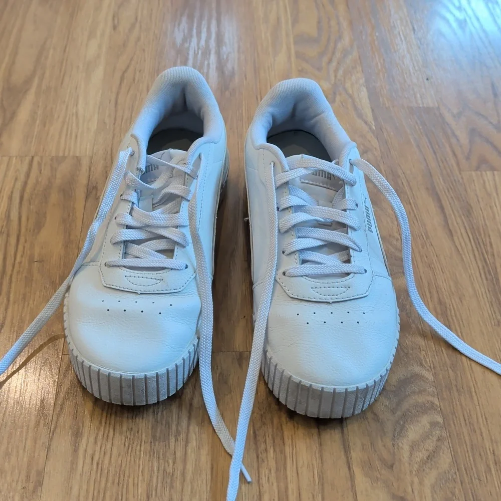 Puma Carina White Low-Top Sneakers